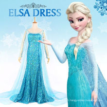 Costume de cosplay pour femme adulte congelé Elsa Princess Dress
